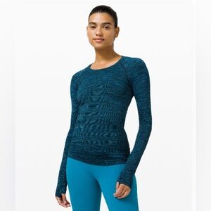 Lululemon Swiftly Tech Blue Long Sleeve Shirt, size 10 NWT